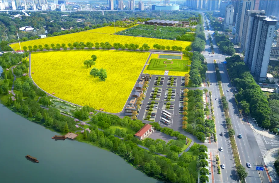 南昌市政建設集團有限公司承建南昌市西湖區九洲公園稻香園及植物園建設項目破土動工